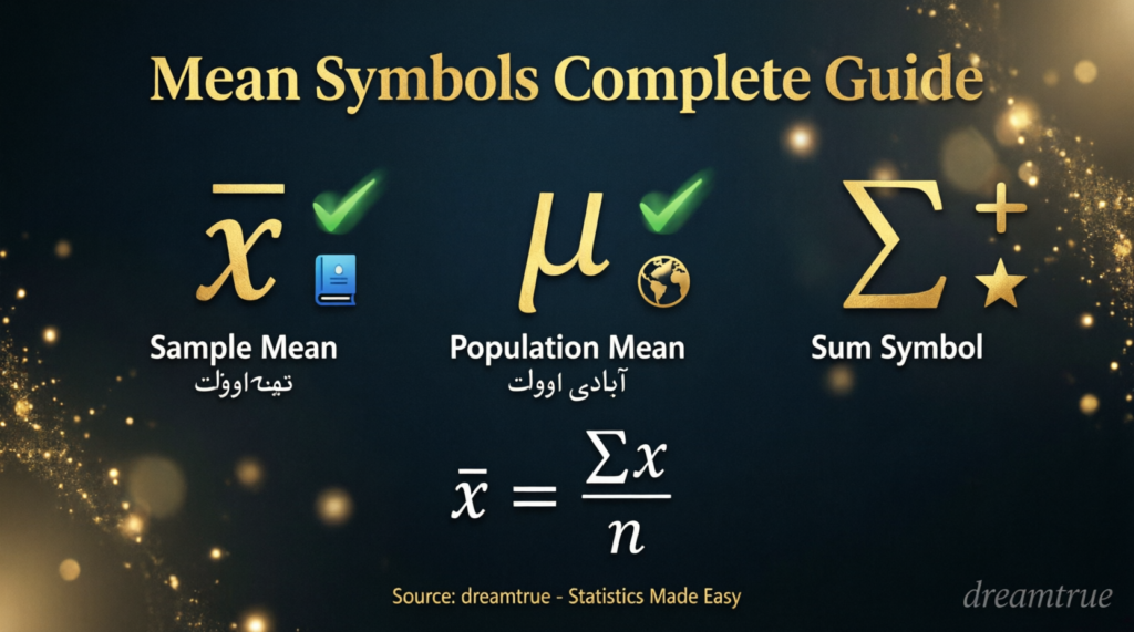 Symbol for Mean x̄, μ, and More Complete Guide 2026