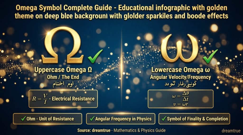 Omega Symbol Mean Ω and ω Explained 2026